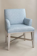 Load image into Gallery viewer, Blue Kerry Arm Chair w Silver Leaf Legs