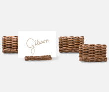 Load image into Gallery viewer, Honey Rattan Name Cards, Set of 4