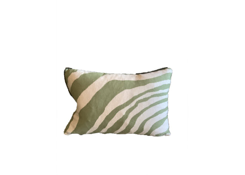 Green Zebra Lumbar Pillows