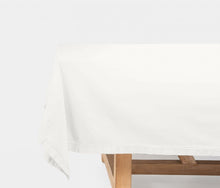 Load image into Gallery viewer, Ivory Cotton Canvas Eyelet Tablecloth, 78&quot; x 108&quot;